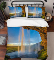 3D Waterfall Nature Landscape Quilt Cover Set Bedding Set Duvet Cover Pillowcases 203- Jess Art Decoration