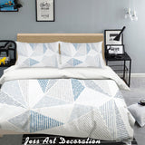 3D Color Triangle Geometry Pattern Quilt Cover Set Bedding Set Pillowcases  127- Jess Art Decoration