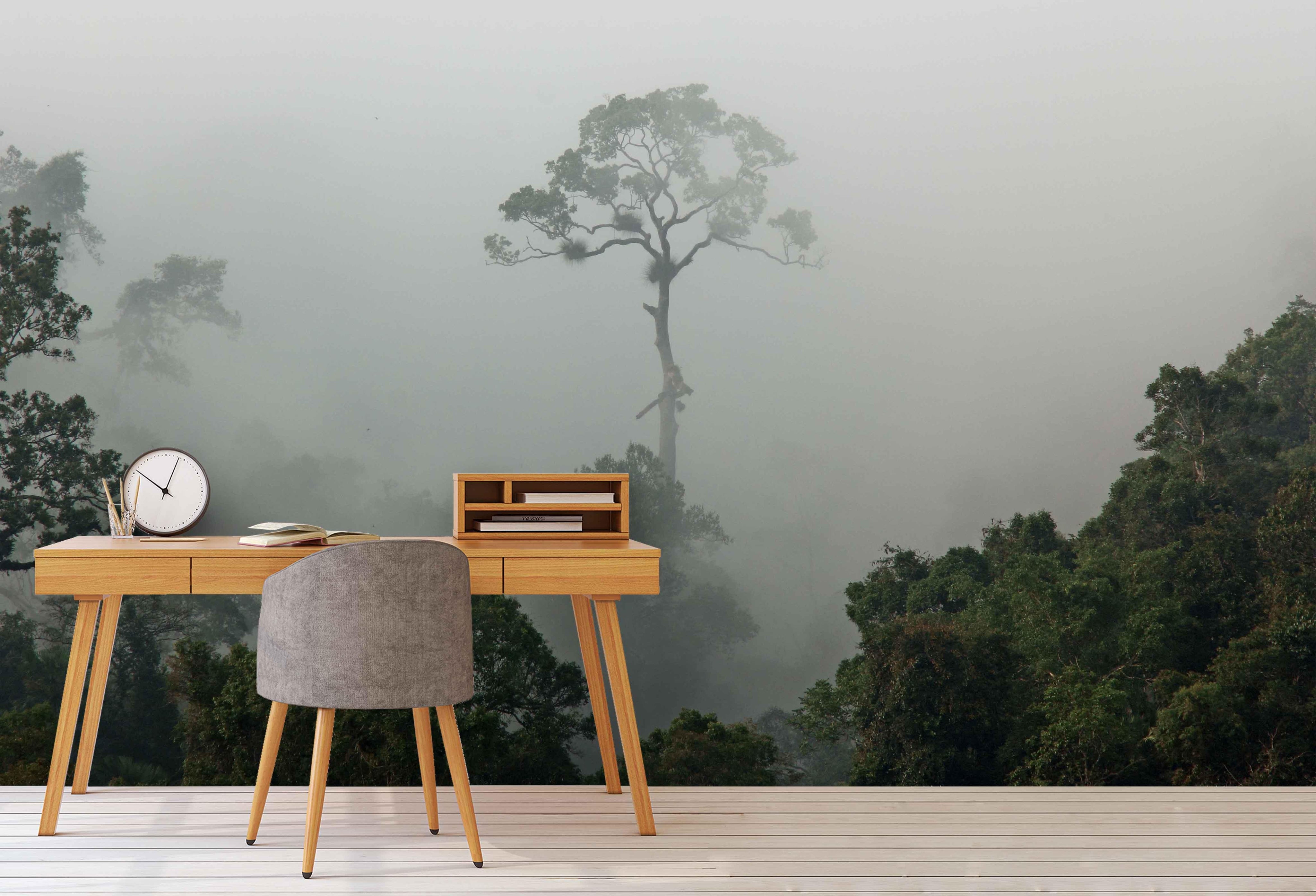 3D Mountain Foggy Wall Mural Wallpaper sww 292- Jess Art Decoration