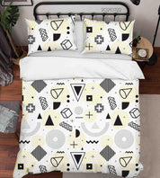 3D Abstract Geometric Pattern Quilt Cover Set Bedding Set Duvet Cover Pillowcases 127- Jess Art Decoration