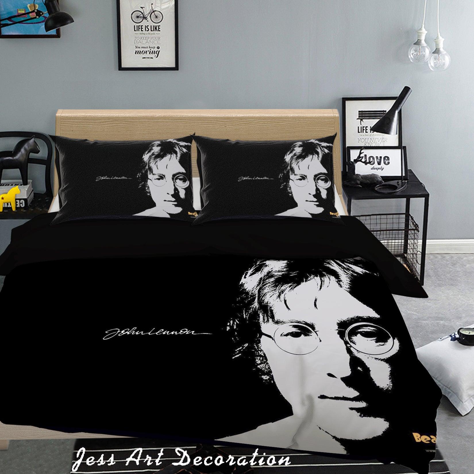 3D Star John Lennon Quilt Cover Set Bedding Set Pillowcases 67- Jess Art Decoration