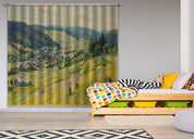 3D Green Grass Forest Landscape Curtains and Drapes LQH 132- Jess Art Decoration