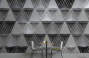 3D Grey Geometric Triangle Wall Mural Wallpaper LQH 320- Jess Art Decoration