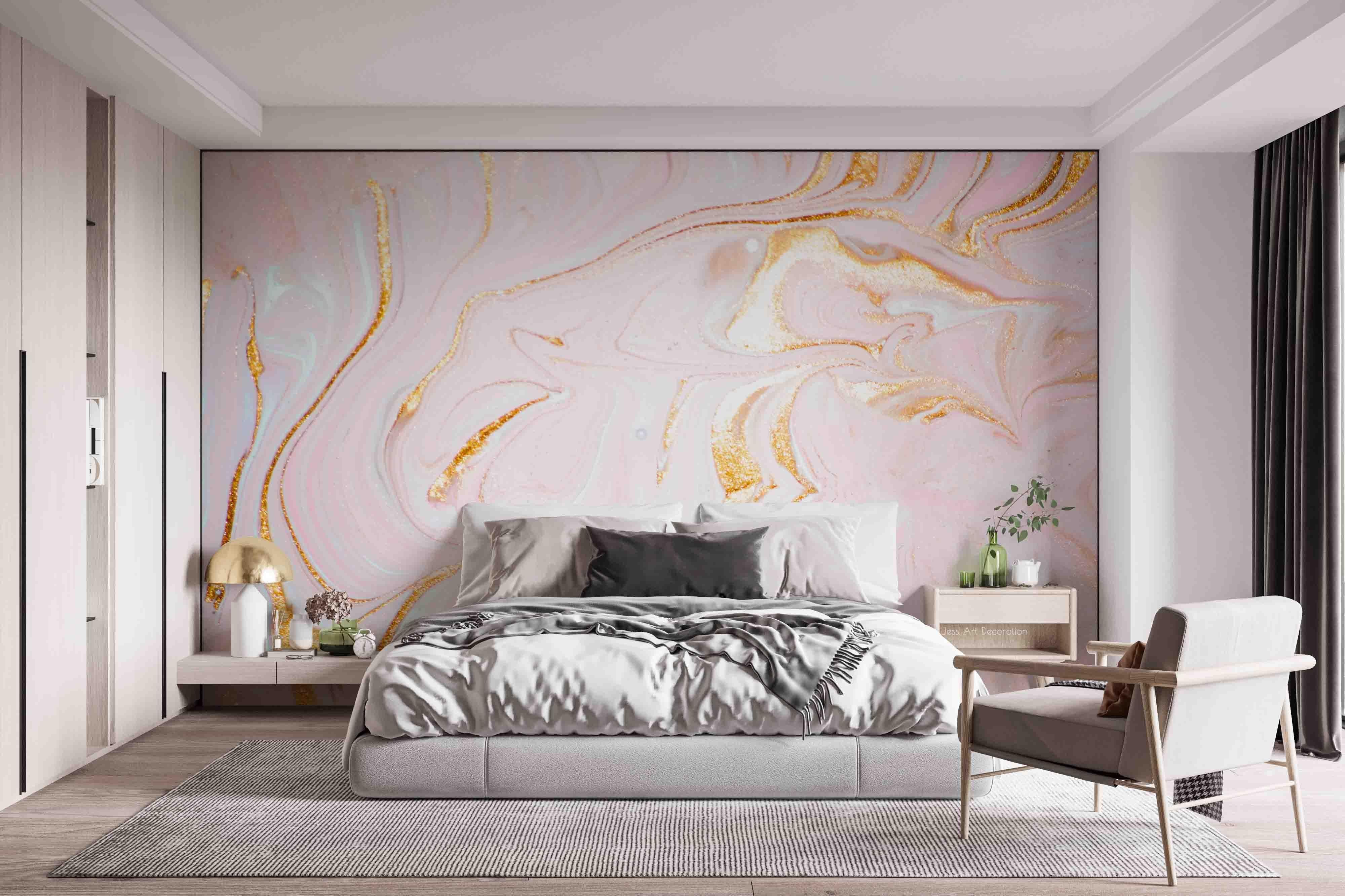 3D Pink Marble Texture Wall Mural Wallpaper sww 238- Jess Art Decoration