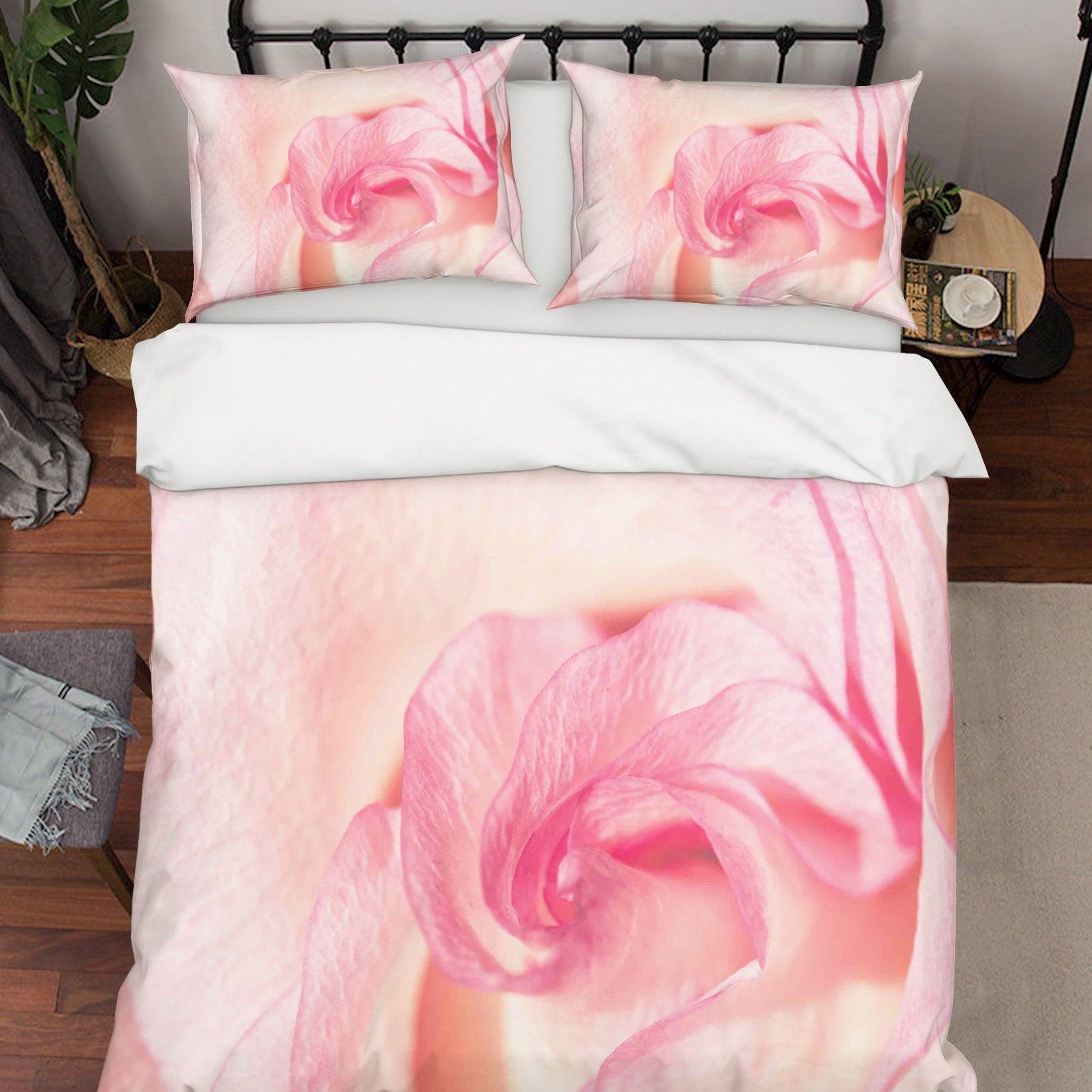 3D Pink Flower Quilt Cover Set Bedding Set Pillowcases 69- Jess Art Decoration