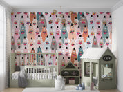 3D Cartoon Cute Polar Bear Bouquet Wall Mural Wallpaper GD 679- Jess Art Decoration