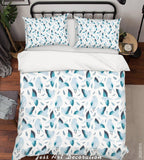 3D Cartoon Animal LIttle Blue BIrds Pattern Quilt Cover Set Bedding Set Duvet Cover Pillowcases WJ 9597- Jess Art Decoration