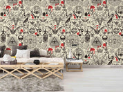 3D Retro Eye Hand Skeleton Totem Wall Mural Wallpaper LQH 176- Jess Art Decoration