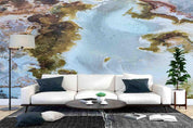 3D Satellite Map Oceans Land Wall Mural Wallpaper SWW3987- Jess Art Decoration