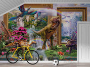 3D Dinosaur Jurassic Park Wall Mural Wallpaper LQH 525- Jess Art Decoration