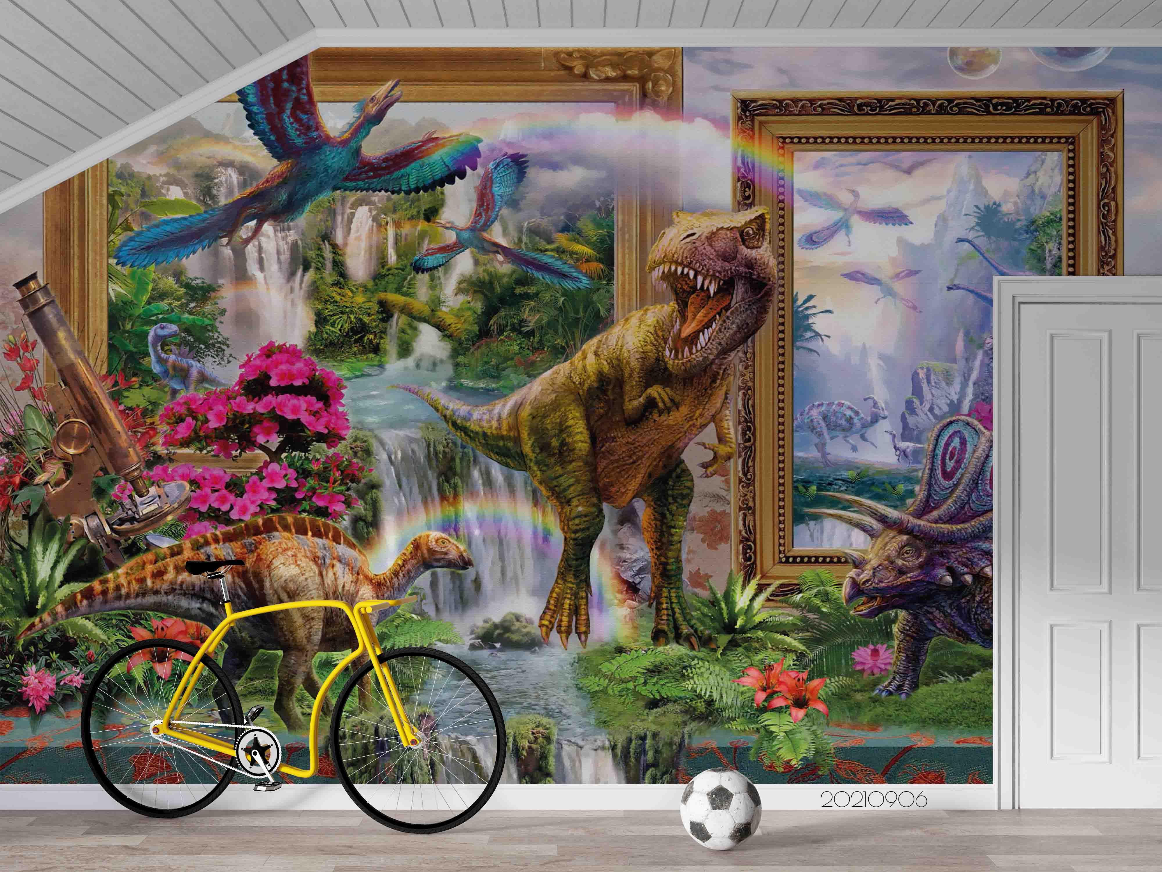 3D Dinosaur Jurassic Park Wall Mural Wallpaper LQH 525- Jess Art Decoration
