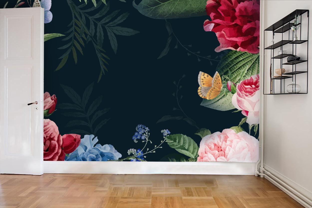 3D Floral Butterfly Wall Mural Wallpaper 72- Jess Art Decoration