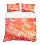 3D Orange Marble Quilt Cover Set Bedding Set Pillowcases 96- Jess Art Decoration