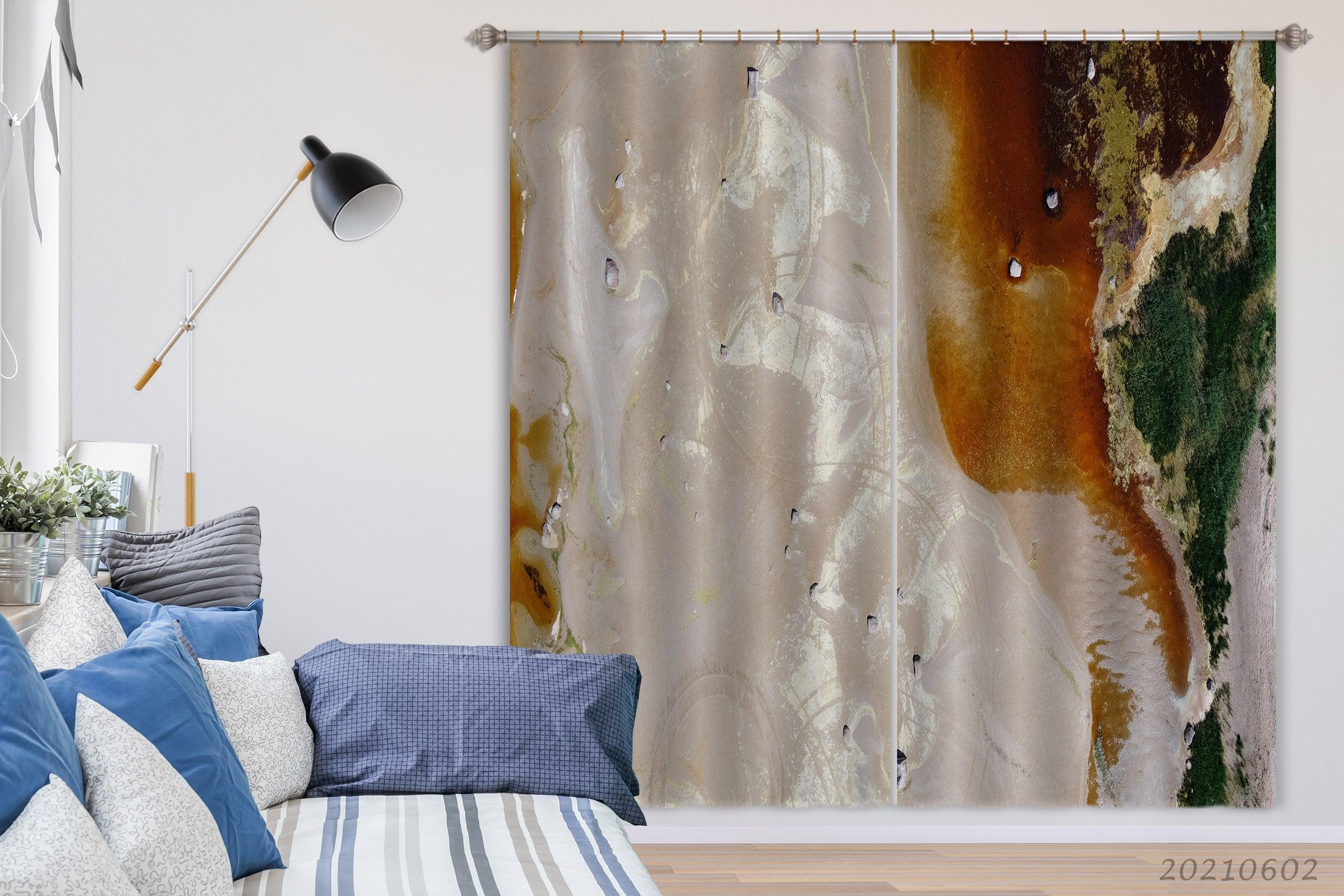 3D Abstract Aerial View Woods Curtains and Drapes GD 617- Jess Art Decoration