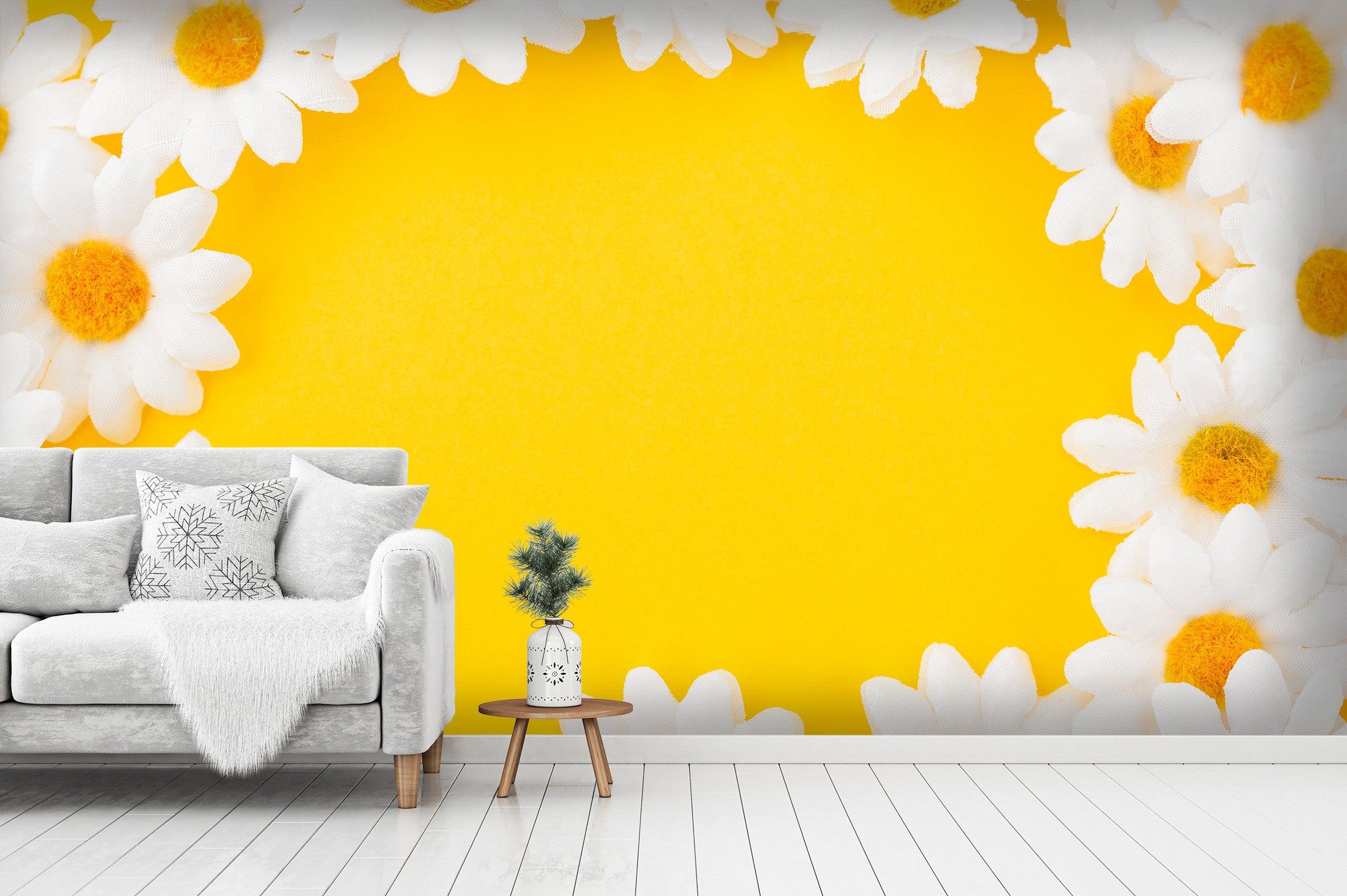 3D white floral wall mural wallpaper 19- Jess Art Decoration