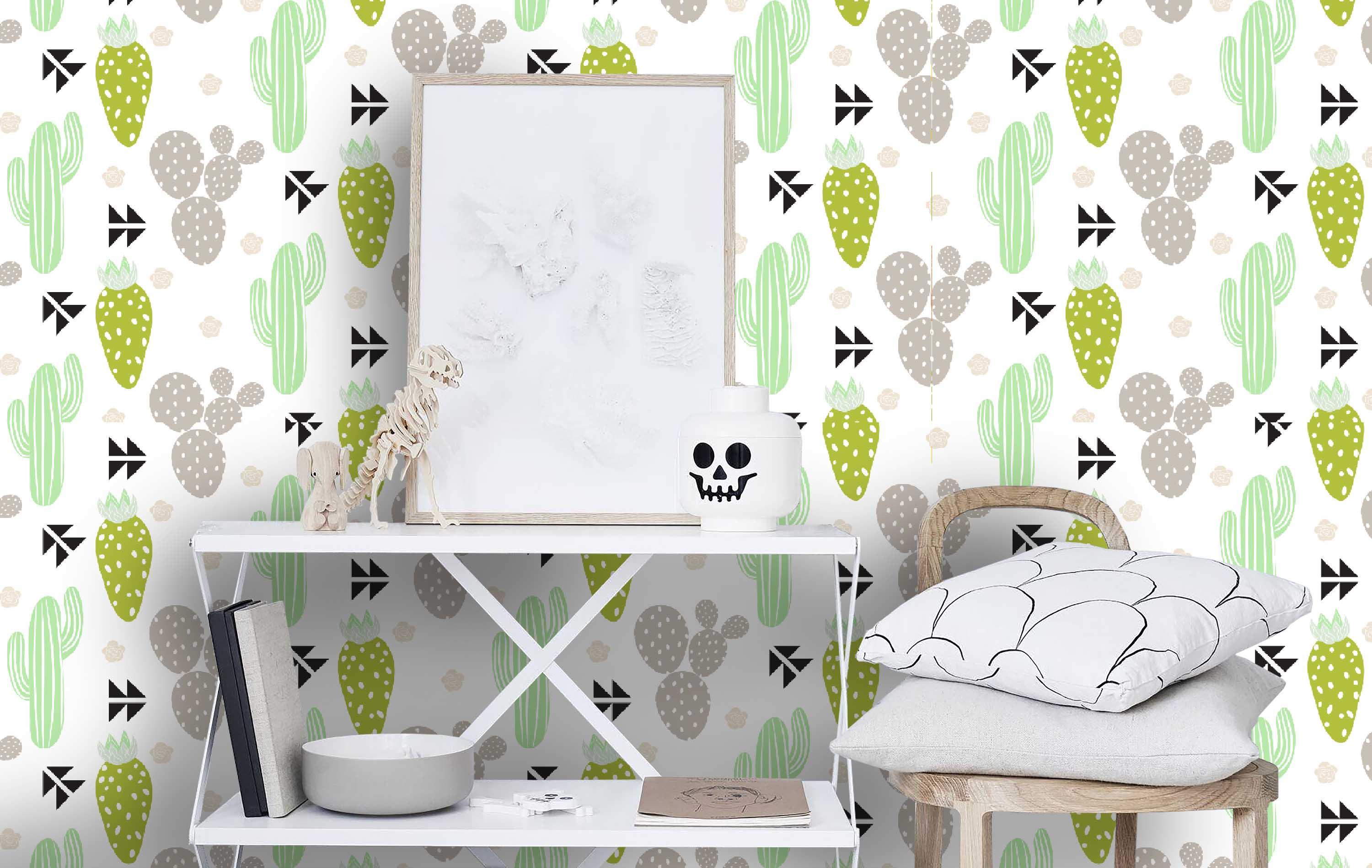 3D Cactus White Background Wall Mural Wallpaper 32- Jess Art Decoration