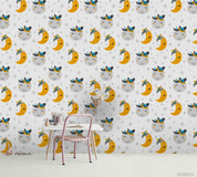 3D Cartoon Moon Star Wall Mural Wallpaper A396 LQH- Jess Art Decoration
