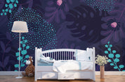 3D Purple Leaves Wall Mural Wallpaper 4- Jess Art Decoration
