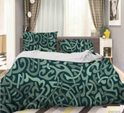 3D Abstract Green Geometry Quilt Cover Set Bedding Set Duvet Cover Pillowcases 293- Jess Art Decoration