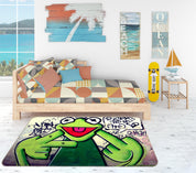 3D Abstract Letters Frog Graffiti Non-Slip Rug Mat JN 10- Jess Art Decoration