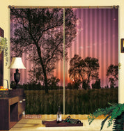 3D Field Plant Tree Sunrise View Curtains and Drapes GD 2336- Jess Art Decoration