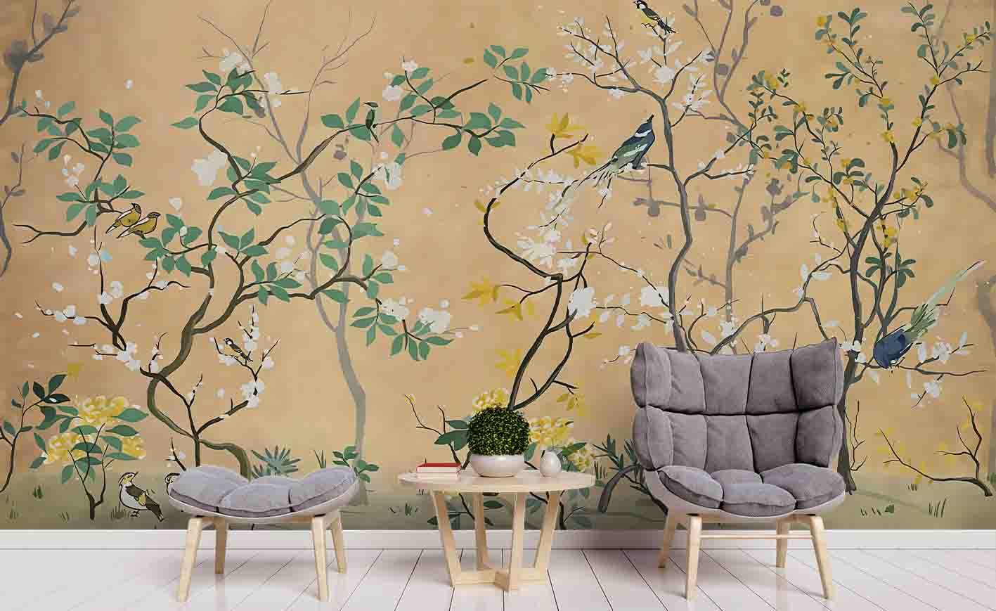 3D Retro Magnolia Floral Wall Mural Wallpaper 77- Jess Art Decoration