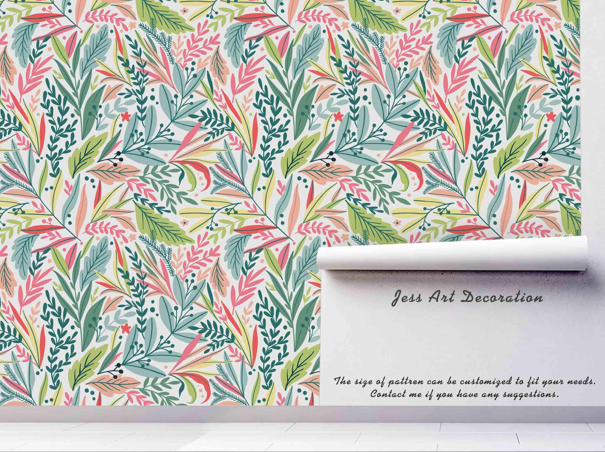 3D Leaves Branch Wall Mural Wallpaper 74- Jess Art Decoration