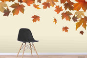 3D Embossed Autumn Maple Leaves Plant Wall Mural Wallpaper LXL- Jess Art Decoration