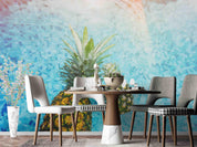 3D Blue Pineapple Wall Mural Wallpaper SF19- Jess Art Decoration