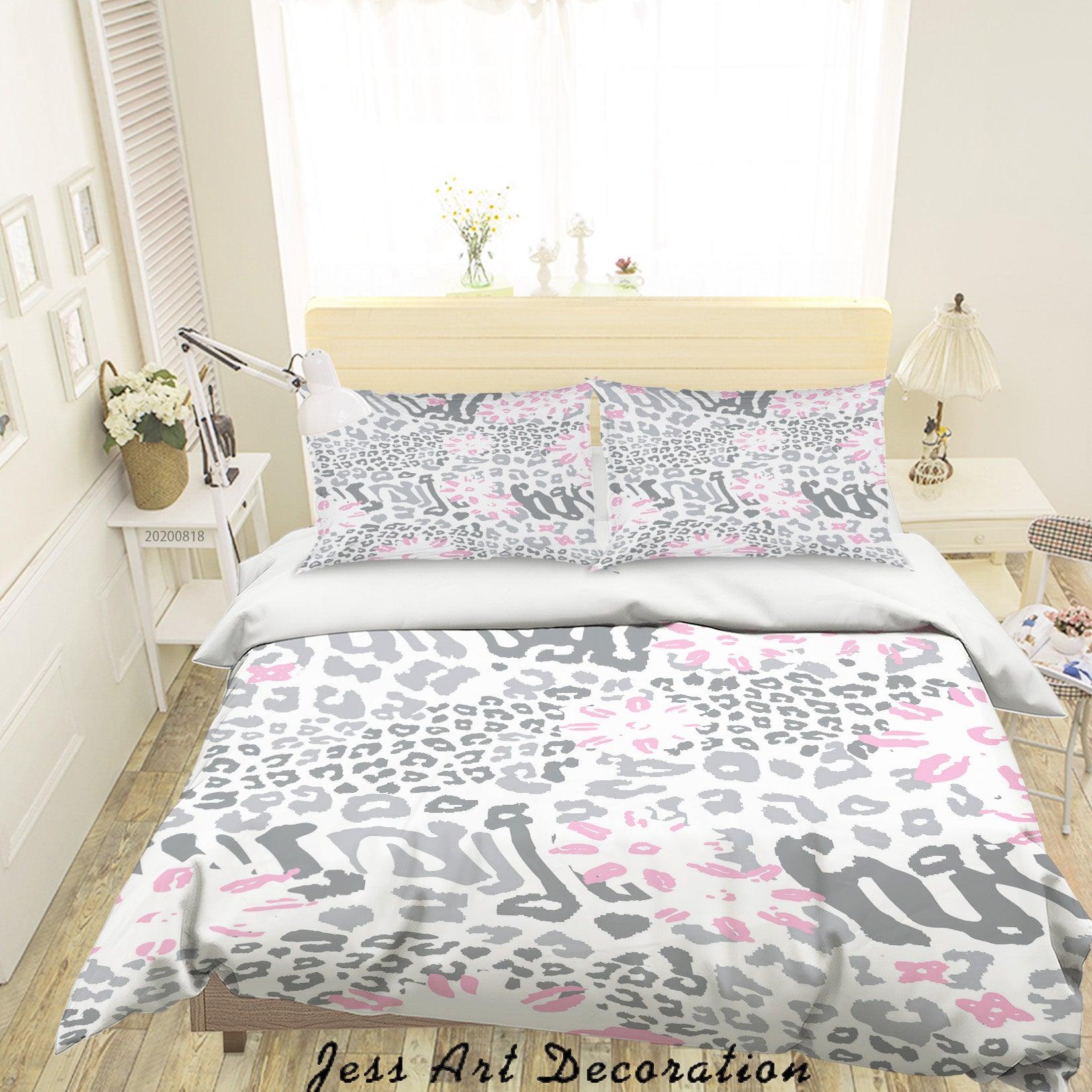 3D Vintage Leopard Animal Pattern Quilt Cover Set Bedding Set Duvet Cover Pillowcases LXL 55- Jess Art Decoration
