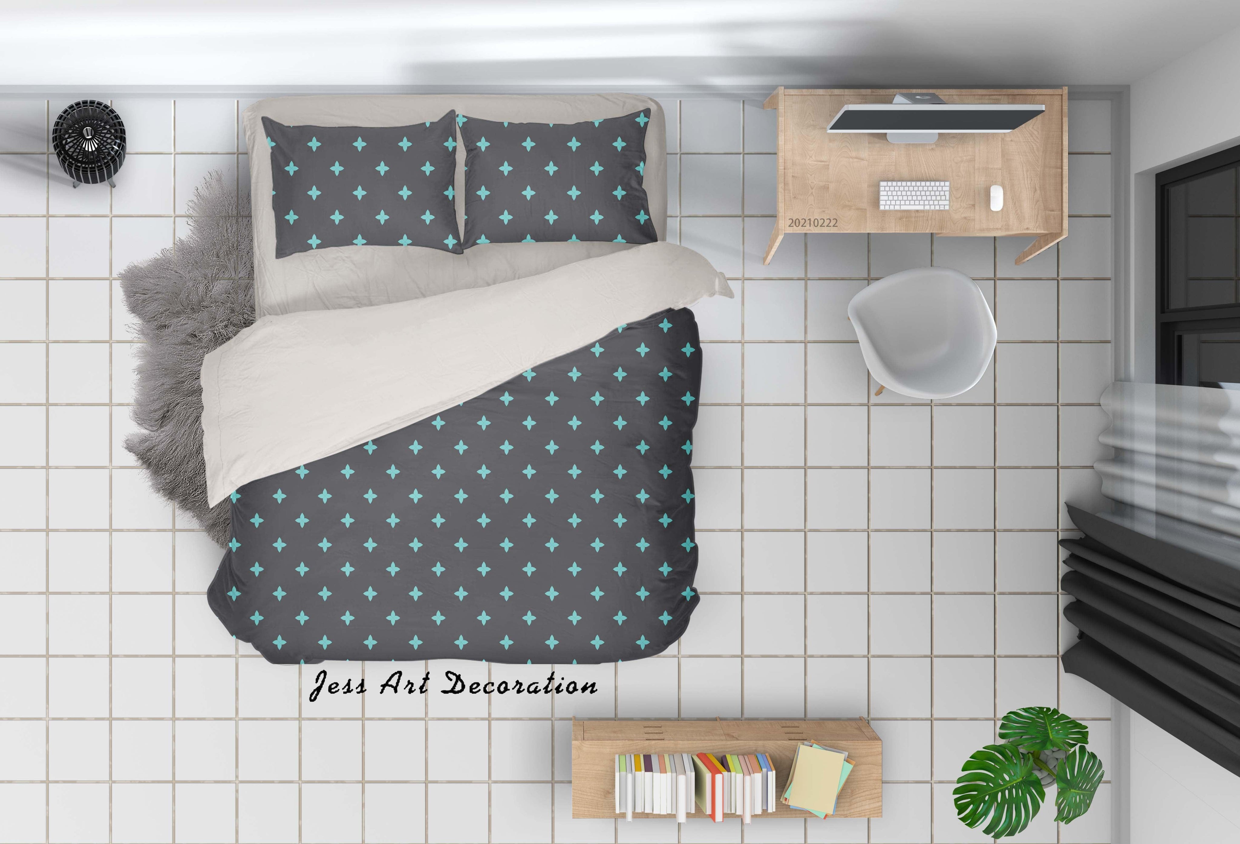 3D Abstract Geometric Pattern Quilt Cover Set Bedding Set Duvet Cover Pillowcases 205- Jess Art Decoration