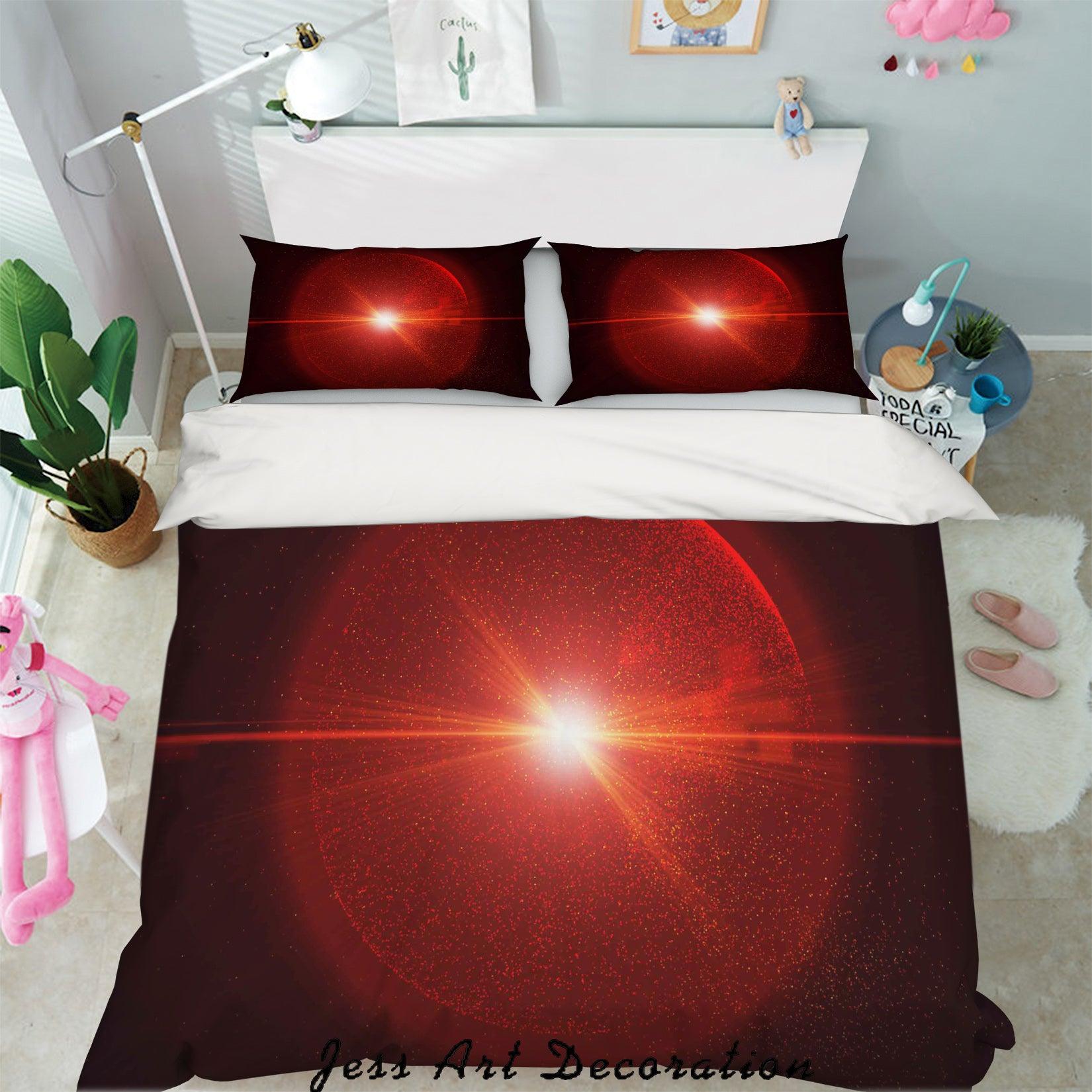 3D Red Sun Quilt Cover Set Bedding Set Pillowcases 89- Jess Art Decoration