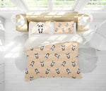 3D Cartoon Panda Yellow Quilt Cover Set Bedding Set Pillowcases 97- Jess Art Decoration
