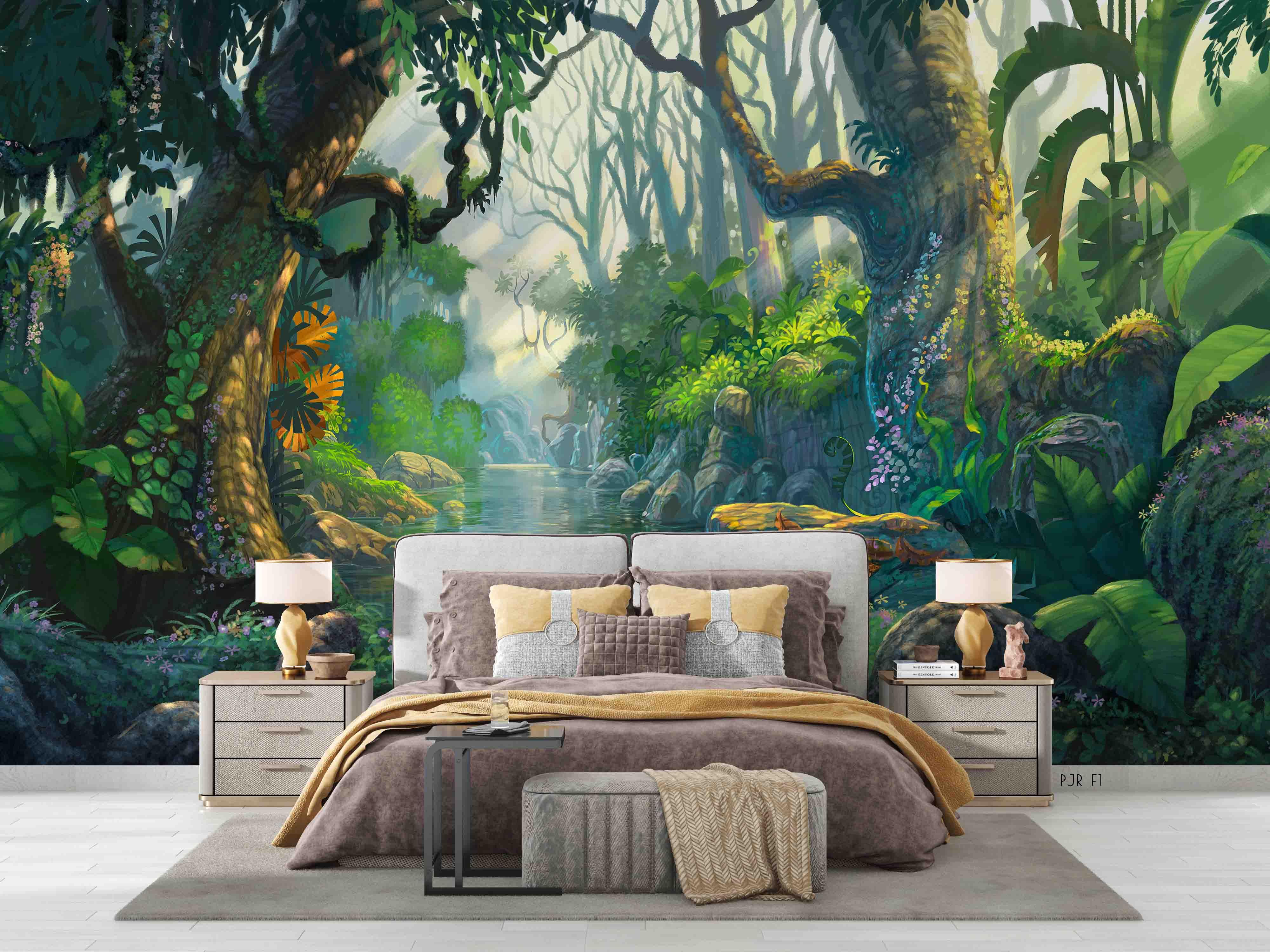 3D Painting Forest Plant Wall Mural Wallpaper WJ 2094- Jess Art Decoration
