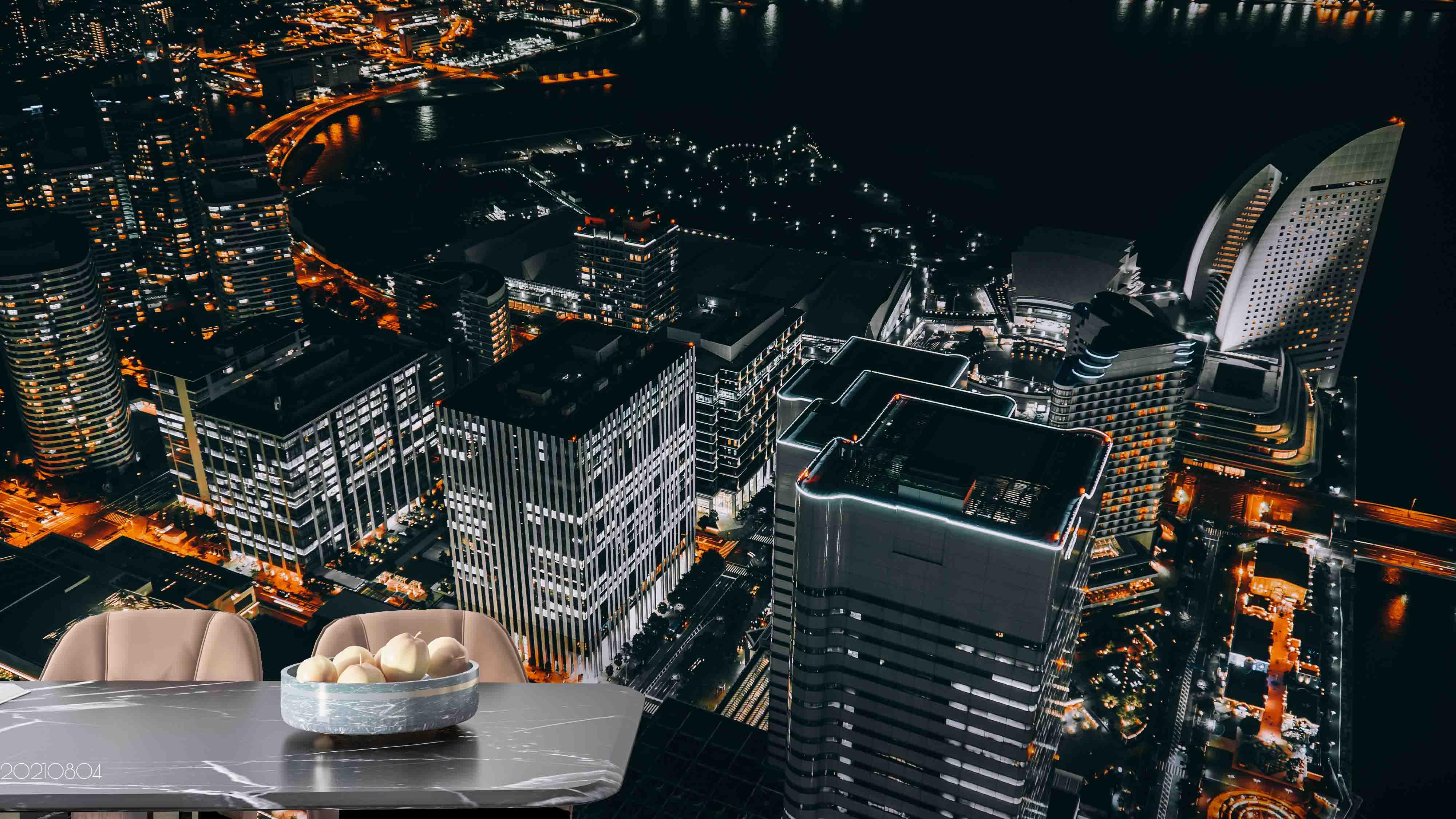 3D Overlooking Night View City Wall Mural Wallpaper SWW4976- Jess Art Decoration