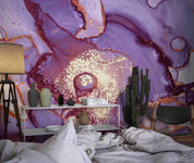 3D Watercolor Purple Marble Wall Mural Wallpaper LQH 165- Jess Art Decoration