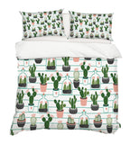 3D Cartoon Cactus Flower Pot Quilt Cover Set Bedding Set Pillowcases 33- Jess Art Decoration