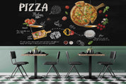 3D Hand Drawn Food Pizza Wall Mural Wallpaper LQH 94- Jess Art Decoration