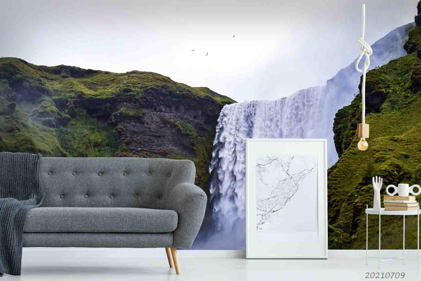 3D Waterfall Wall Mural Wallpaper SWW4255- Jess Art Decoration