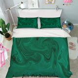 3D Green Wave Texture  Quilt Cover Set Bedding Set Pillowcases 22- Jess Art Decoration