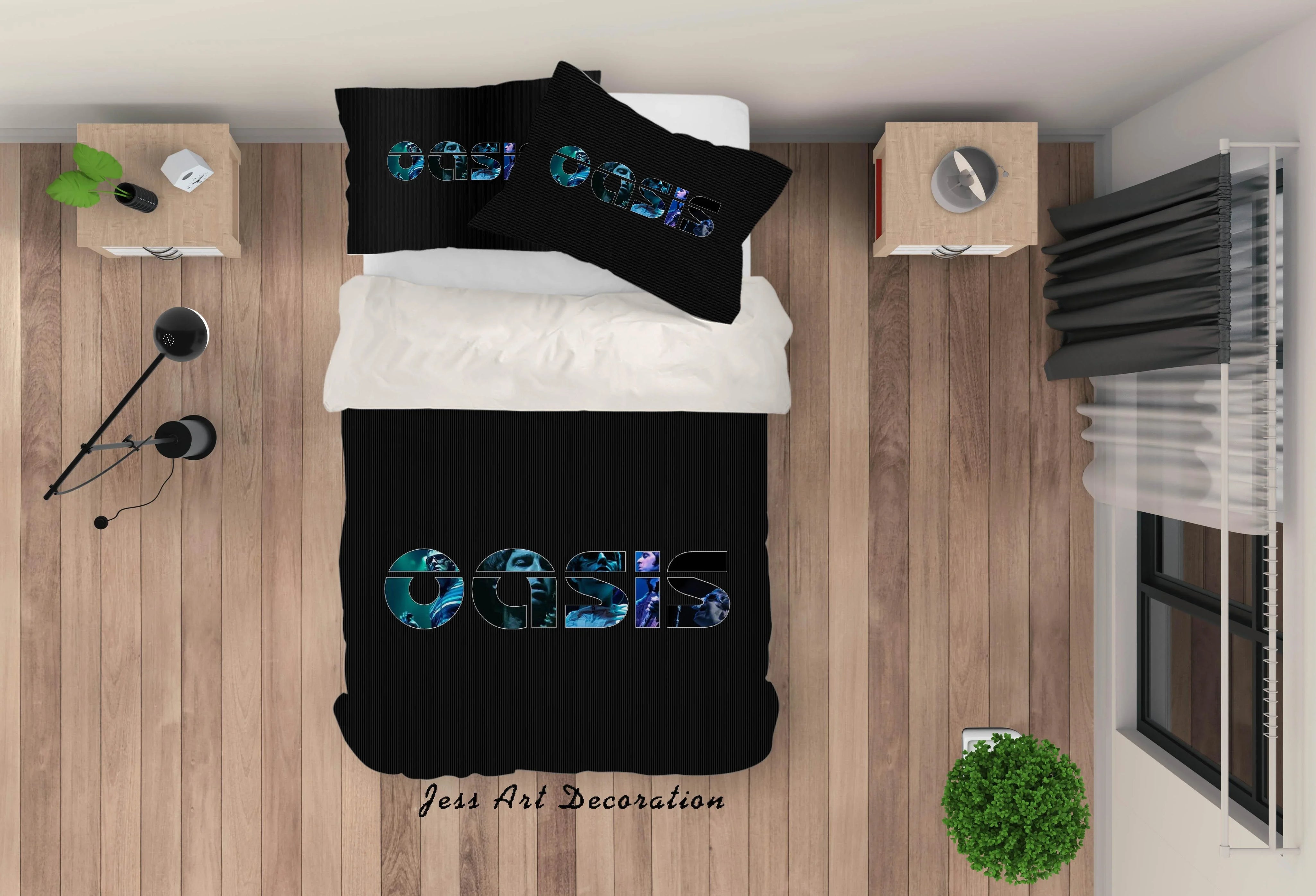 3D Rock Band Oasis Quilt Cover Set Bedding Set Pillowcases 110- Jess Art Decoration