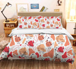 3D Dinosaur Pattern Red Quilt Cover Set Bedding Set Pillowcases 31- Jess Art Decoration