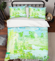 3D Abstract Green Natural Oil Painting Quilt Cover Set Bedding Set Pillowcasesn 42- Jess Art Decoration