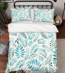 3D Blue Leaves Quilt Cover Set Bedding Set Pillowcases 229- Jess Art Decoration