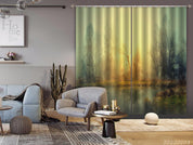 3D Pond Woods Grass Scenery Curtains and Drapes GD 1102- Jess Art Decoration