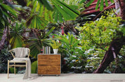 3D Tropical Jungle Green Plant Wall Mural Wallpaper LQH 55- Jess Art Decoration