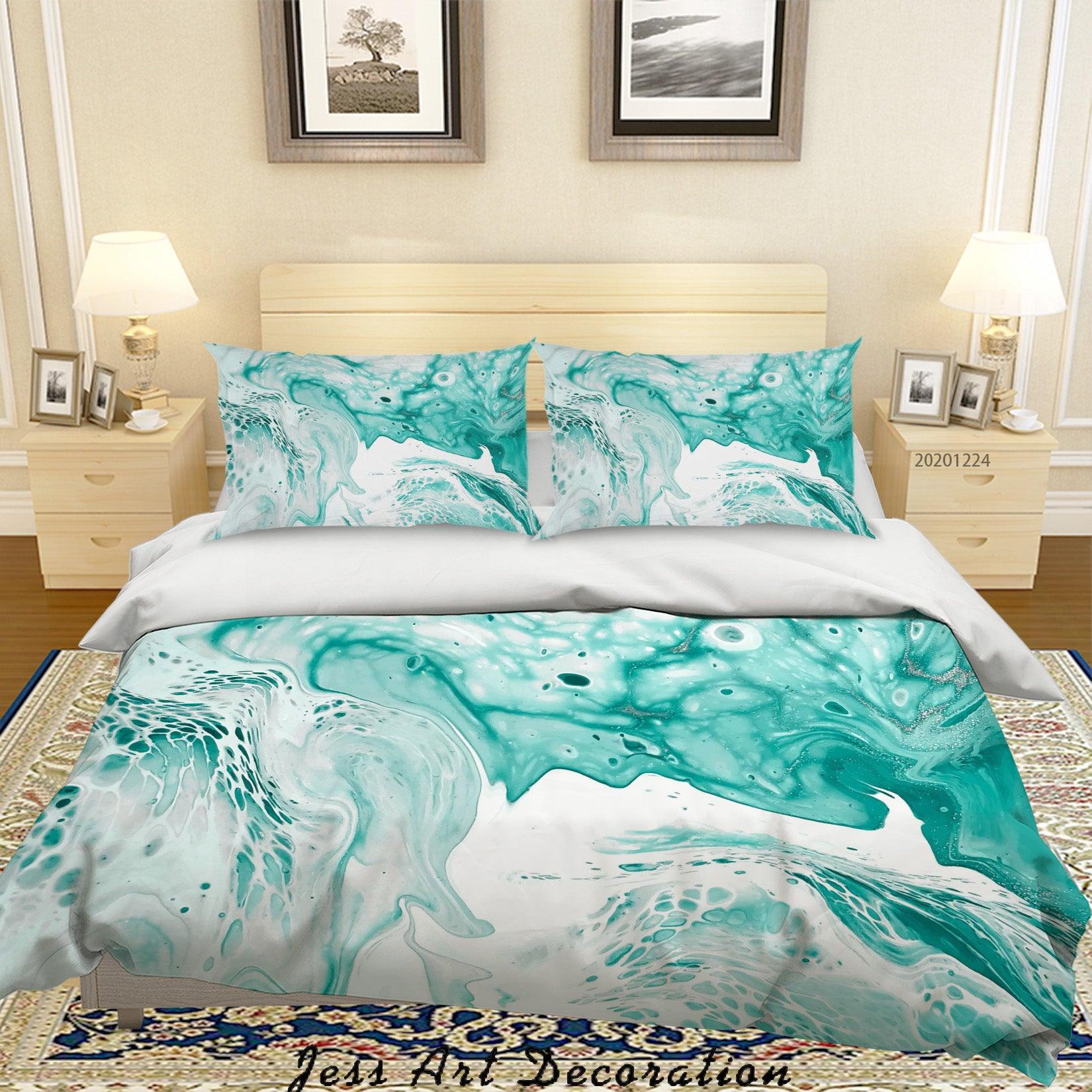 3D Watercolor Marble Texture Quilt Cover Set Bedding Set Duvet Cover Pillowcases 164 LQH- Jess Art Decoration
