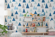 3D Hand Drawn Triangle Forest Tree Wall Mural Wallpaper LQH 177- Jess Art Decoration
