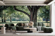3D Woods Big Tree Park Wall Mural Wallpaper SWW2405- Jess Art Decoration