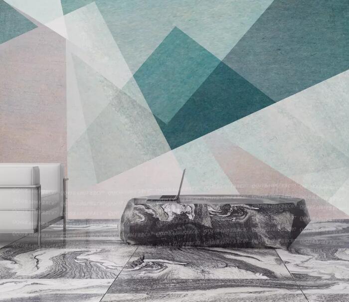 3D Colorful Modern Geometric Wall Mural Removable 161- Jess Art Decoration